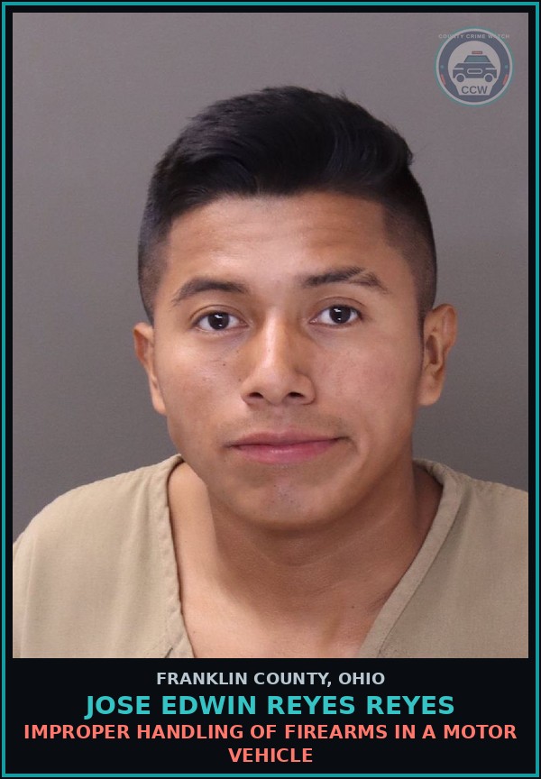 Booking mugshot of Jose Edwin Reyes Reyes in Franklin County