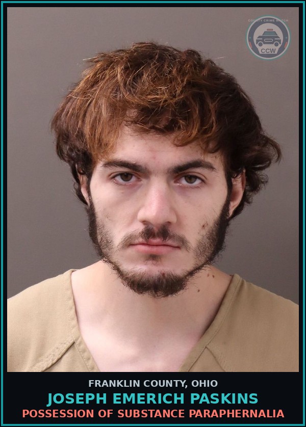Booking mugshot of Joseph Emerich Paskins in Franklin County