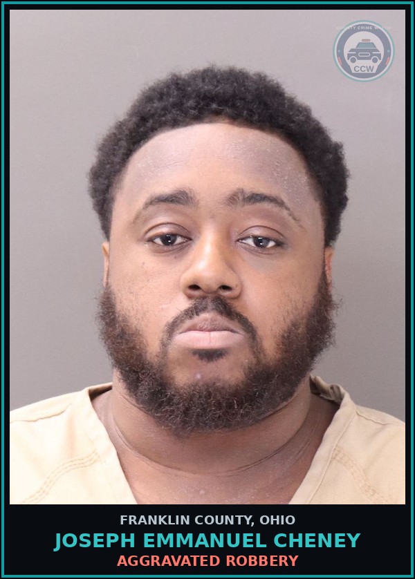 Booking mugshot of Joseph Emmanuel Cheney in Franklin County