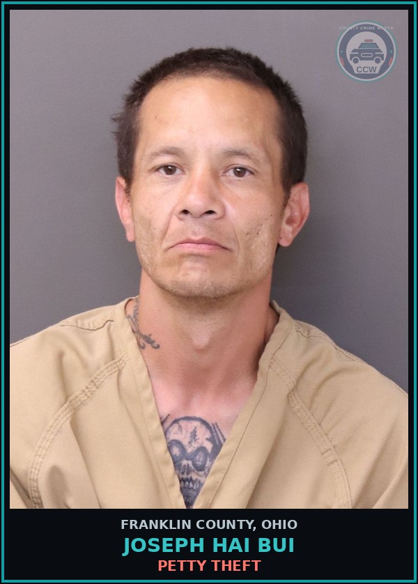 Booking mugshot of Joseph Hai Bui in Franklin County