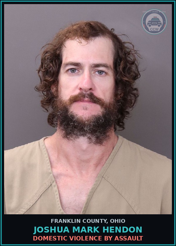 Booking mugshot of Joshua Mark Hendon in Franklin County
