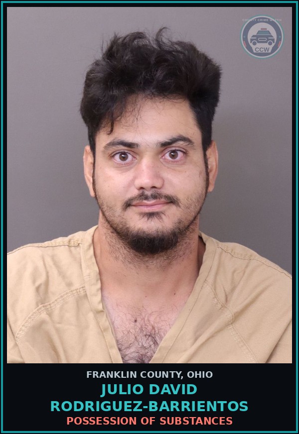 Booking mugshot of Julio David Rodriguez-Barrientos in Franklin County