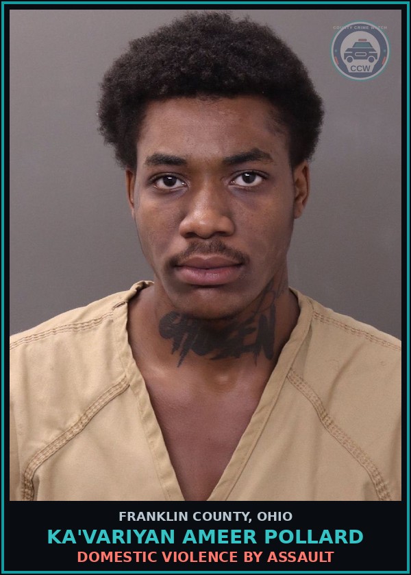 Booking mugshot of Ka'Variyan Ameer Pollard in Franklin County