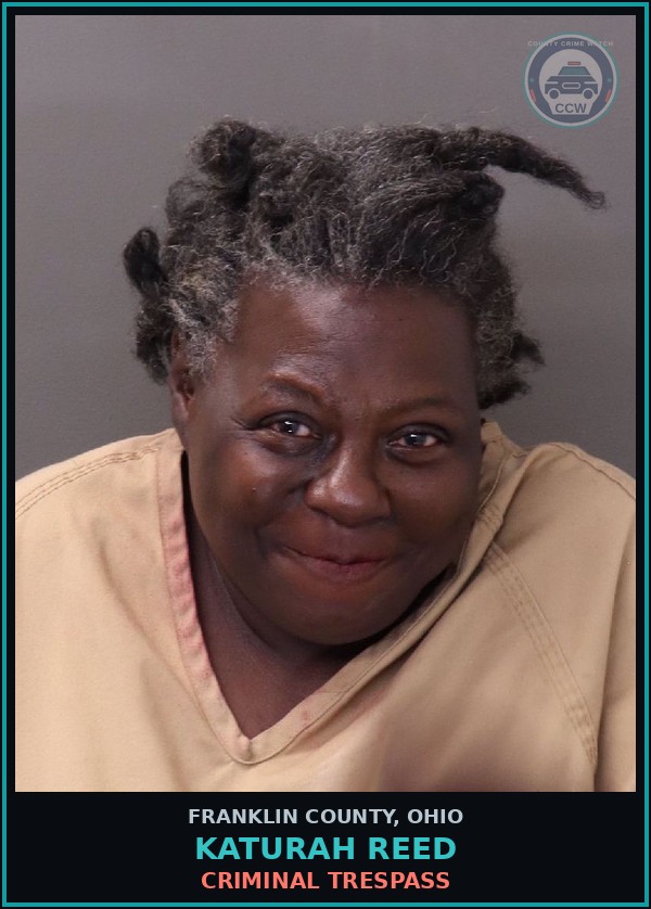 Booking mugshot of Katurah Reed in Franklin County