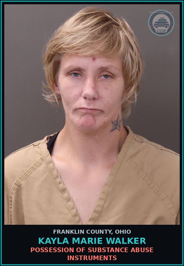 Booking mugshot of Kayla Marie Walker in Franklin County