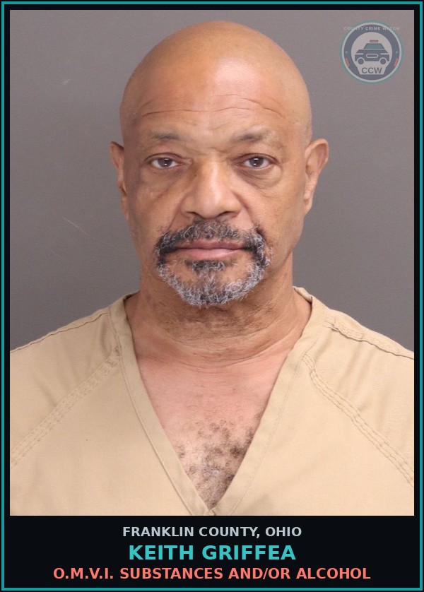 Booking mugshot of Keith Griffea in Franklin County