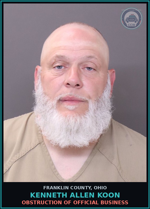Booking mugshot of Kenneth Allen Koon in Franklin County