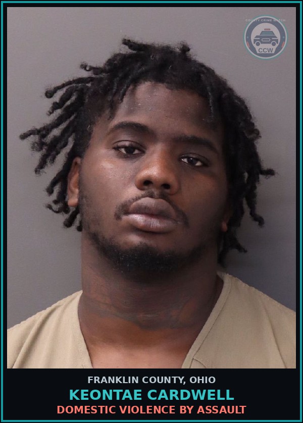 Booking mugshot of Keontae Cardwell in Franklin County