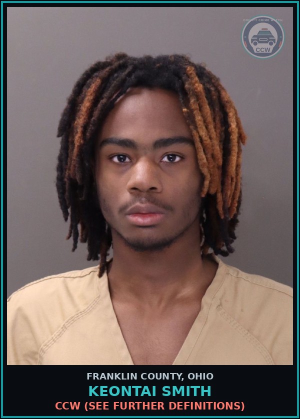 Booking mugshot of Keontai Smith in Franklin County
