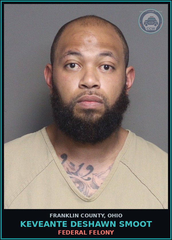 Booking mugshot of Keveante Deshawn Smoot in Franklin County
