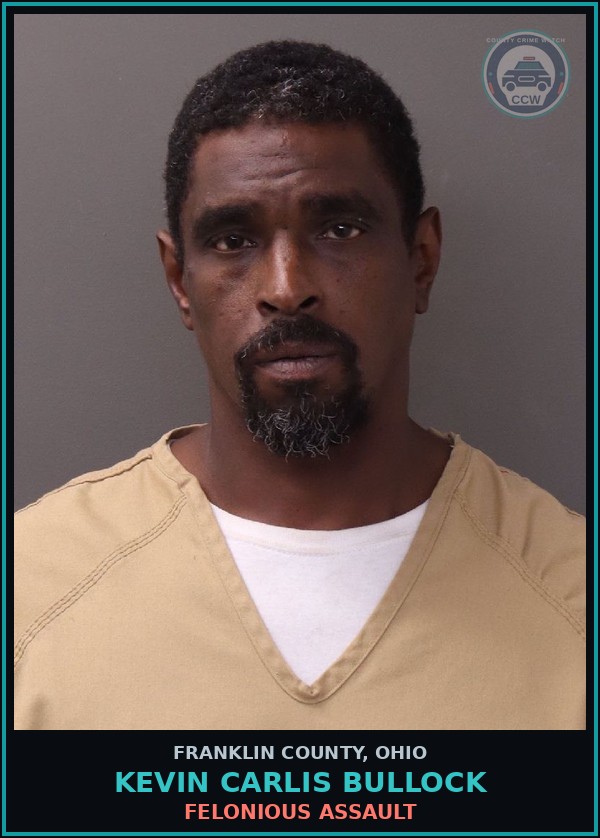 Booking mugshot of Kevin Carlis Bullock in Franklin County