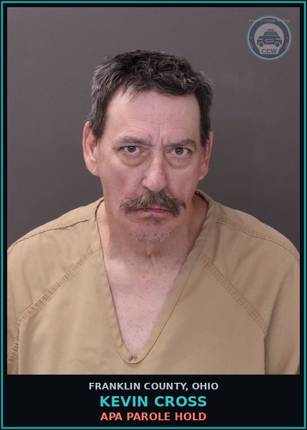 Booking mugshot of Kevin Cross in Franklin County