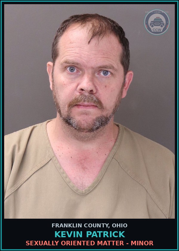 Booking mugshot of Kevin Patrick in Franklin County
