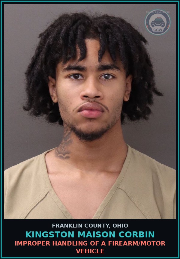 Booking mugshot of Kingston Maison Corbin in Franklin County