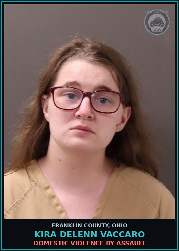 Booking mugshot of Kira Delenn Vaccaro in Franklin County