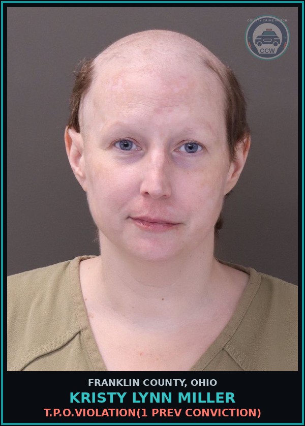 Booking mugshot of Kristy Lynn Miller in Franklin County