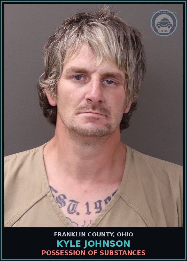 Booking mugshot of Kyle Johnson in Franklin County