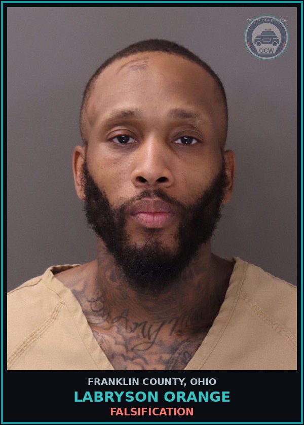 Booking mugshot of Labryson Orange in Franklin County