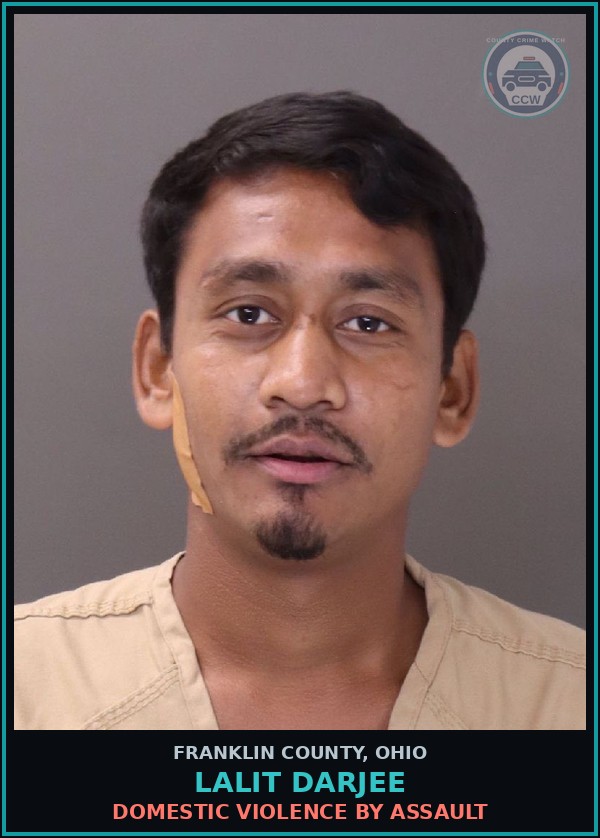 Booking mugshot of Lalit Darjee in Franklin County
