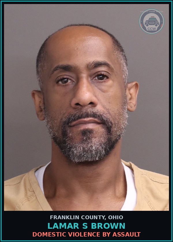 Booking mugshot of Lamar S Brown in Franklin County