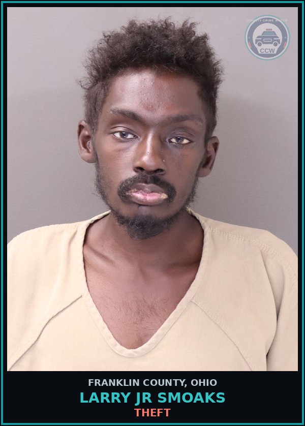 Booking mugshot of Larry Jr Smoaks in Franklin County