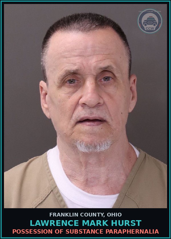 Booking mugshot of Lawrence Mark Hurst in Franklin County