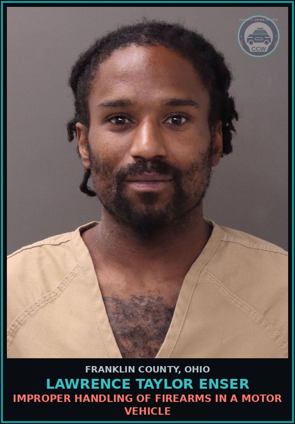 Booking mugshot of Lawrence Taylor Enser in Franklin County