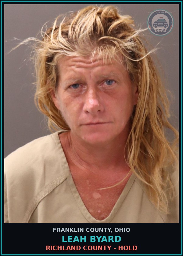 Booking mugshot of Leah Byard in Franklin County