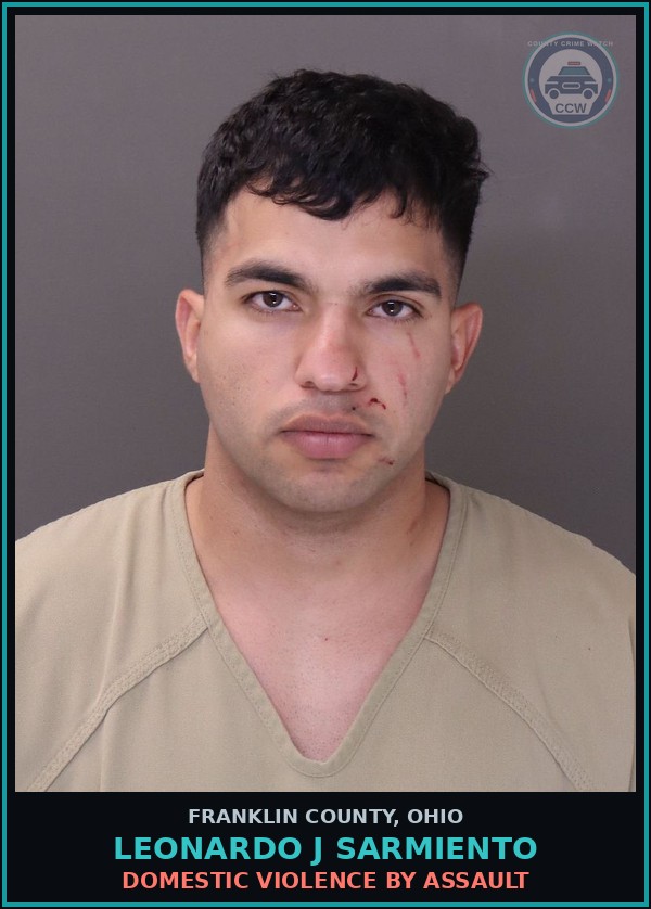 Booking mugshot of Leonardo J Sarmiento in Franklin County