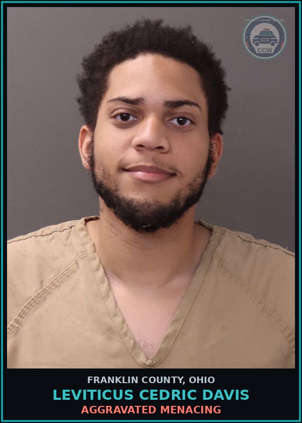 Booking mugshot of Leviticus Cedric Davis in Franklin County