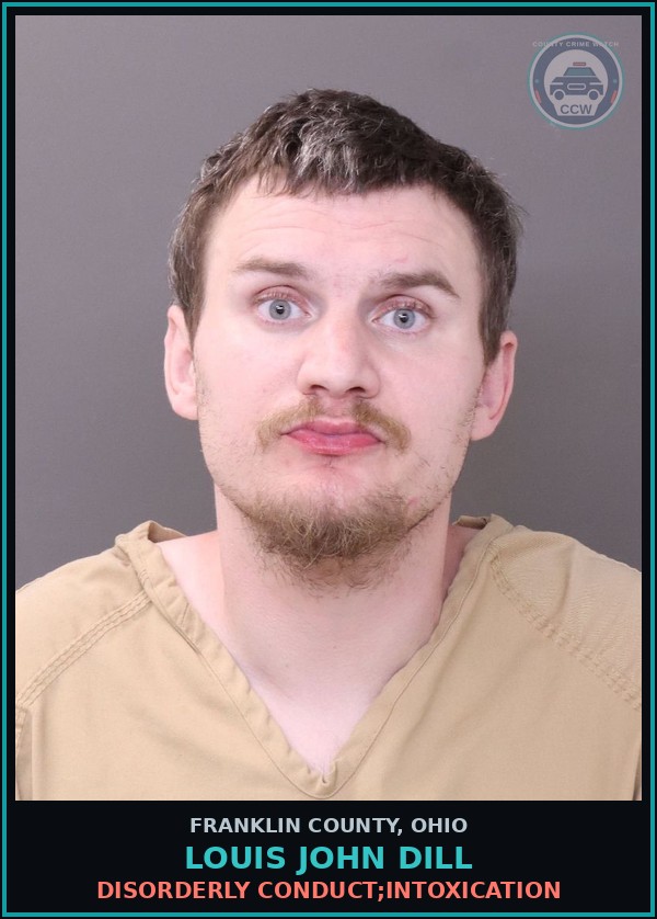 Booking mugshot of Louis John Dill in Franklin County