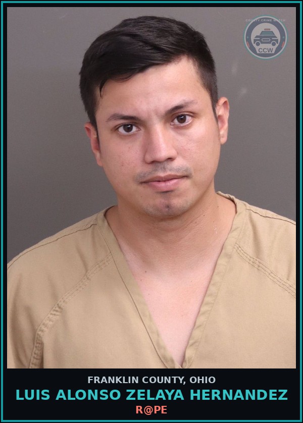 Booking mugshot of Luis Alonso Zelaya Hernandez in Franklin County