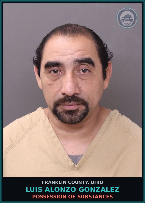 Booking mugshot of Luis Alonzo Gonzalez in Franklin County