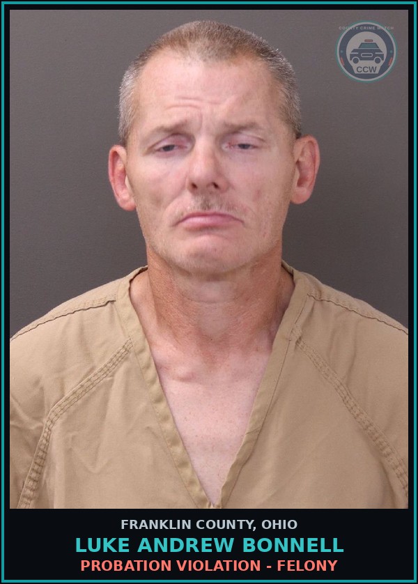 Booking mugshot of Luke Andrew Bonnell in Franklin County