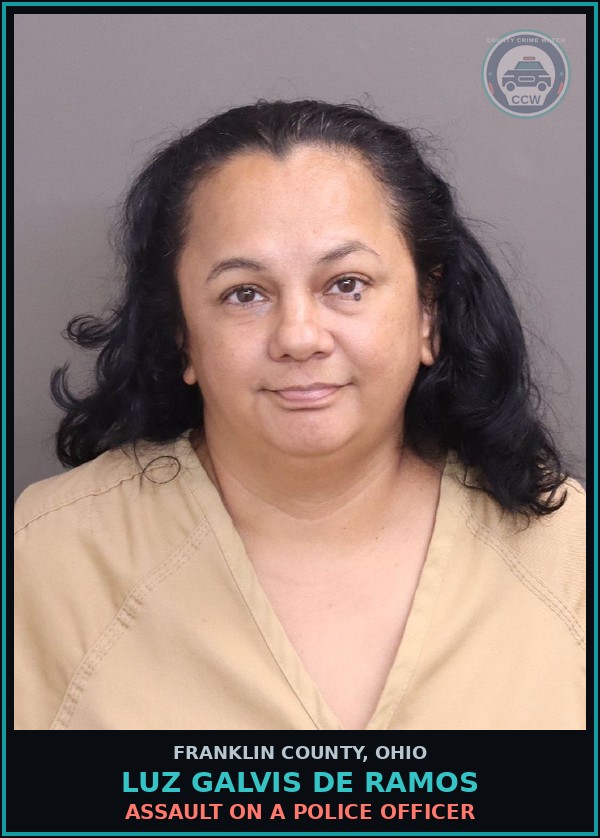 Booking mugshot of Luz Galvis De Ramos in Franklin County