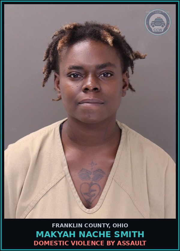Booking mugshot of Makyah Nache Smith in Franklin County