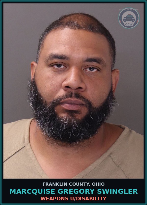 Booking mugshot of Marcquise Gregory Swingler in Franklin County