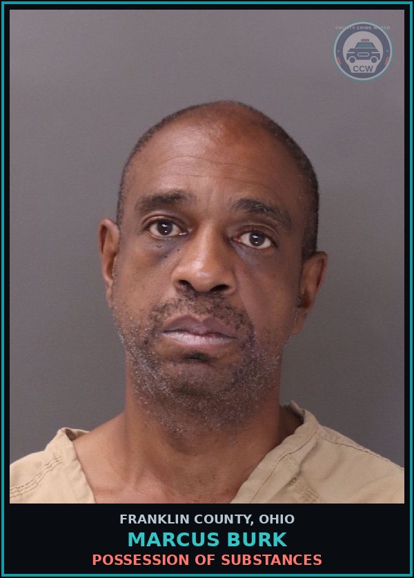 Booking mugshot of Marcus Burk in Franklin County