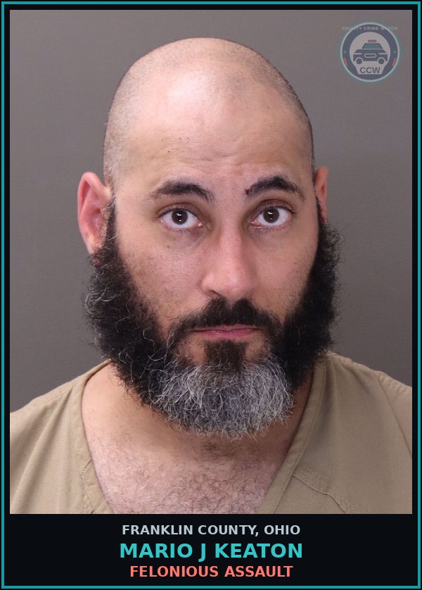 Booking mugshot of Mario J Keaton in Franklin County