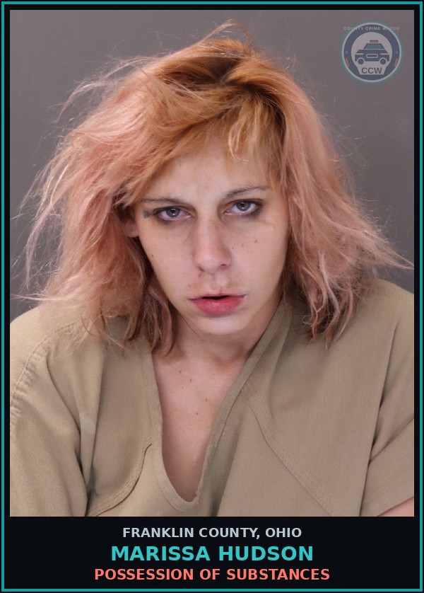 Booking mugshot of Marissa Hudson in Franklin County
