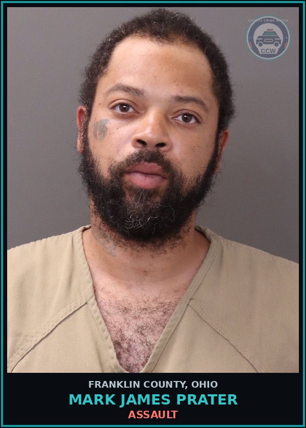 Booking mugshot of Mark James Prater in Franklin County