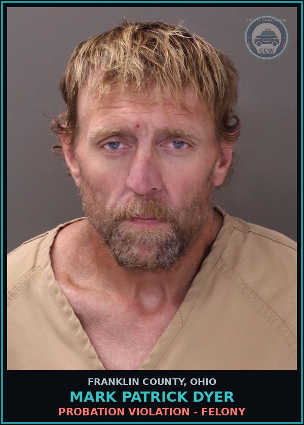 Booking mugshot of Mark Patrick Dyer in Franklin County