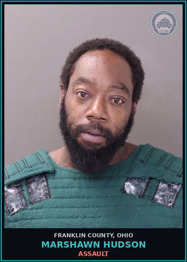 Booking mugshot of Marshawn Hudson in Franklin County
