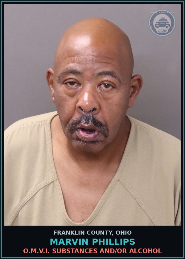 Booking mugshot of Marvin Phillips in Franklin County