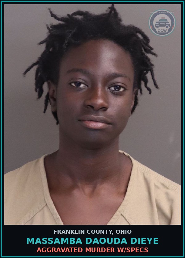 Booking mugshot of Massamba Daouda Dieye in Franklin County