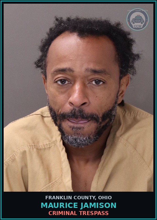 Booking mugshot of Maurice Jamison in Franklin County