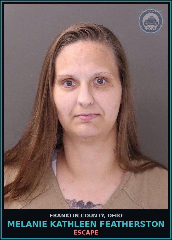 Booking mugshot of Melanie Kathleen Featherston in Franklin County