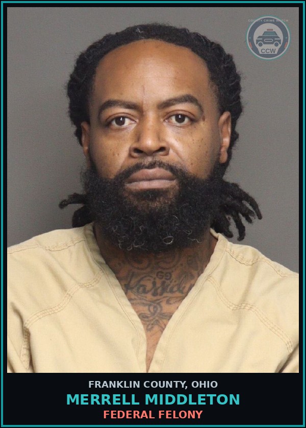 Booking mugshot of Merrell Middleton in Franklin County