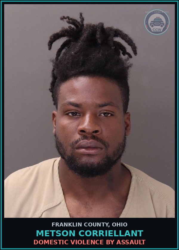 Booking mugshot of Metson Corriellant in Franklin County