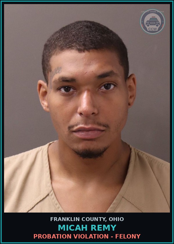 Booking mugshot of Micah Remy in Franklin County
